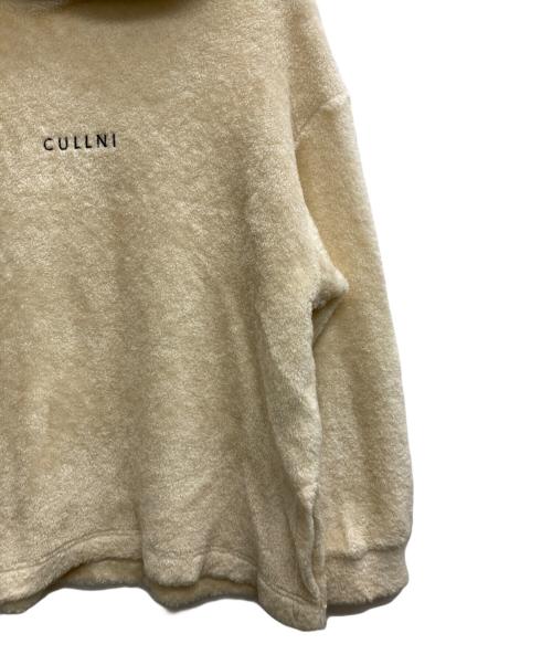 CULLNI（クルニ）CULLNI (クルニ) STUDIOUS (ステュディオス) シャギーロゴフーディー アイボリー×ブラック サイズ:1の古着・服飾アイテム