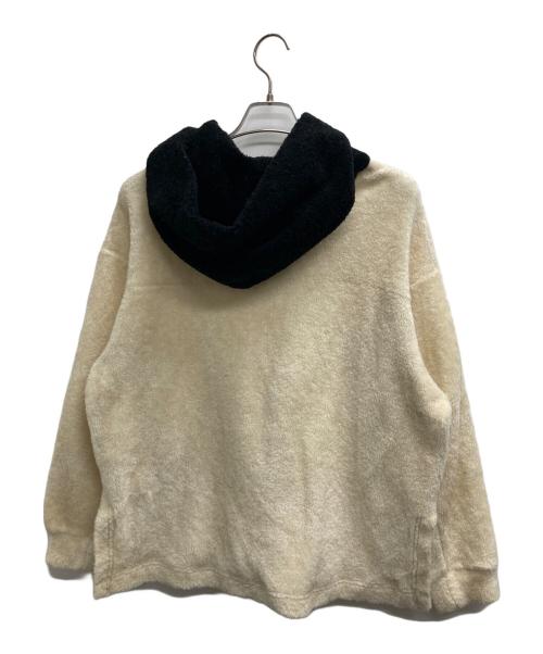 CULLNI（クルニ）CULLNI (クルニ) STUDIOUS (ステュディオス) シャギーロゴフーディー アイボリー×ブラック サイズ:1の古着・服飾アイテム
