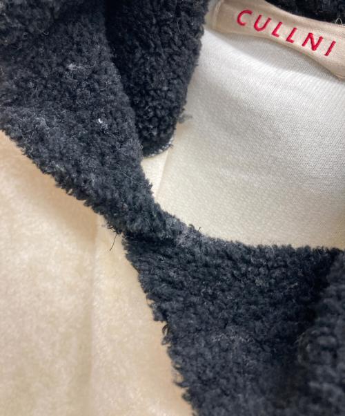 CULLNI（クルニ）CULLNI (クルニ) STUDIOUS (ステュディオス) シャギーロゴフーディー アイボリー×ブラック サイズ:1の古着・服飾アイテム