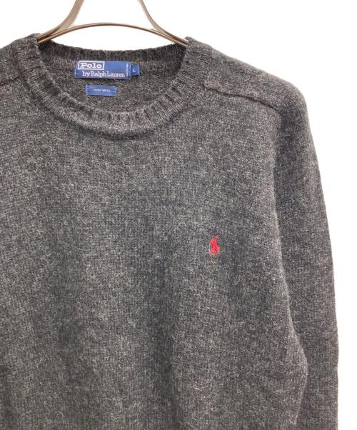 POLO RALPH LAUREN（ポロ・ラルフローレン）POLO RALPH LAUREN (ポロ・ラルフローレン) ウールニット ブラック サイズ:Lの古着・服飾アイテム