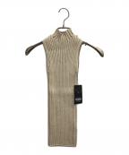 anuansアニュアンス）の古着「ノースリーブリブニットトップス」｜ベージュ