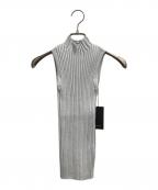 anuansアニュアンス）の古着「ノースリーブリブニットトップス」｜グレー