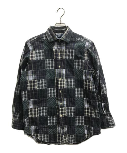 POLO RALPH LAUREN（ポロ・ラルフローレン）POLO RALPH LAUREN (ポロ・ラルフローレン) REGENT PatchWork Shirts ネイビー サイズ:Lの古着・服飾アイテム