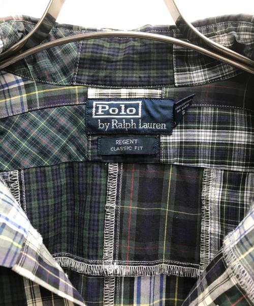 POLO RALPH LAUREN（ポロ・ラルフローレン）POLO RALPH LAUREN (ポロ・ラルフローレン) REGENT PatchWork Shirts ネイビー サイズ:Lの古着・服飾アイテム