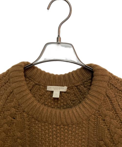 BURBERRY BRIT（バーバリーブリット）BURBERRY BRIT (バーバリーブリット) カシミヤ混ニット ブラウン×ネイビー サイズ:XXLの古着・服飾アイテム