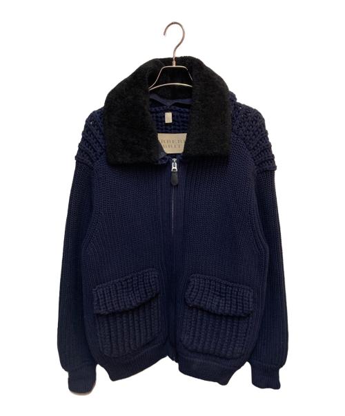 BURBERRY BRIT（バーバリーブリット）BURBERRY BRIT (バーバリーブリット) ニットジャケット ネイビー サイズ:XXLの古着・服飾アイテム