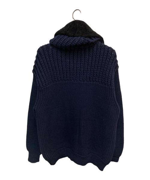 BURBERRY BRIT（バーバリーブリット）BURBERRY BRIT (バーバリーブリット) ニットジャケット ネイビー サイズ:XXLの古着・服飾アイテム