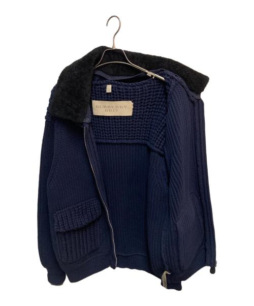 BURBERRY BRIT（バーバリーブリット）BURBERRY BRIT (バーバリーブリット) ニットジャケット ネイビー サイズ:XXLの古着・服飾アイテム