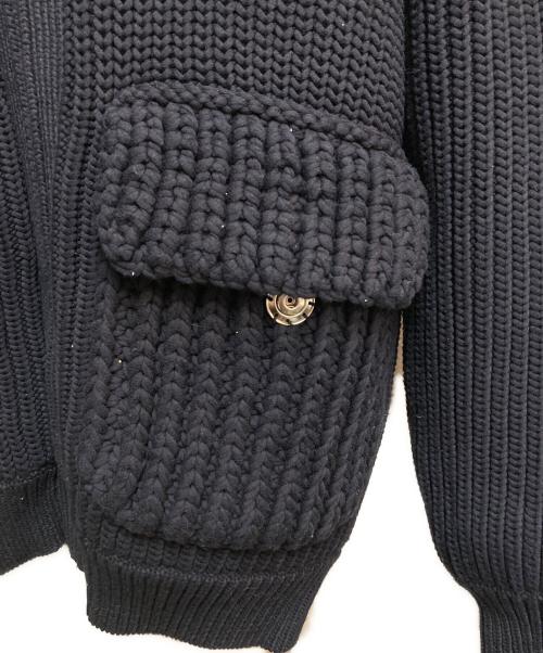 BURBERRY BRIT（バーバリーブリット）BURBERRY BRIT (バーバリーブリット) ニットジャケット ネイビー サイズ:XXLの古着・服飾アイテム