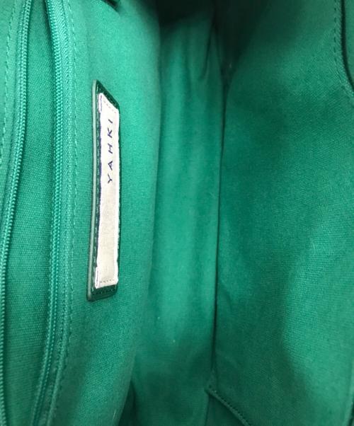 YAHKI（ヤーキ）YAHKI (ヤーキ) スクエアハンドバッグ グリーンの古着・服飾アイテム