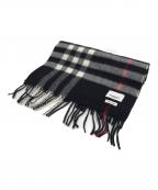 BURBERRYバーバリー）の古着「ノバチェック カシミアスカーフ」｜ネイビー
