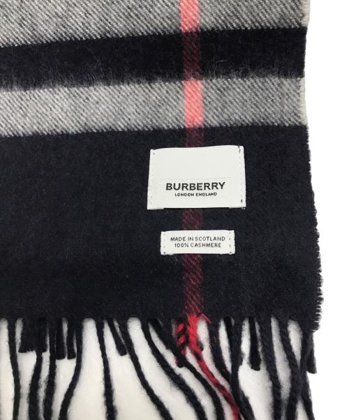 BURBERRY（バーバリー）BURBERRY (バーバリー) ノバチェック カシミアスカーフ ネイビーの古着・服飾アイテム