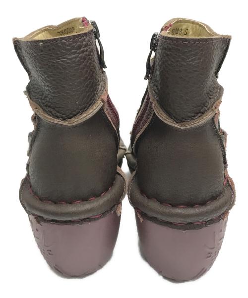 estacion（エスタシオ）estacion (エスタシオ) パッチワークブーツ ブラウン サイズ:Sの古着・服飾アイテム