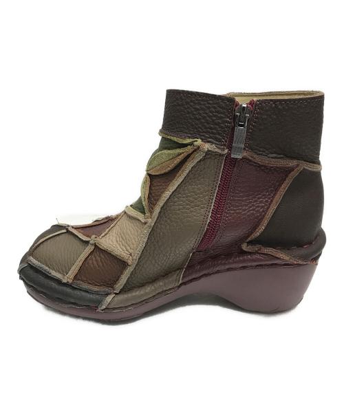 estacion（エスタシオ）estacion (エスタシオ) パッチワークブーツ ブラウン サイズ:Sの古着・服飾アイテム