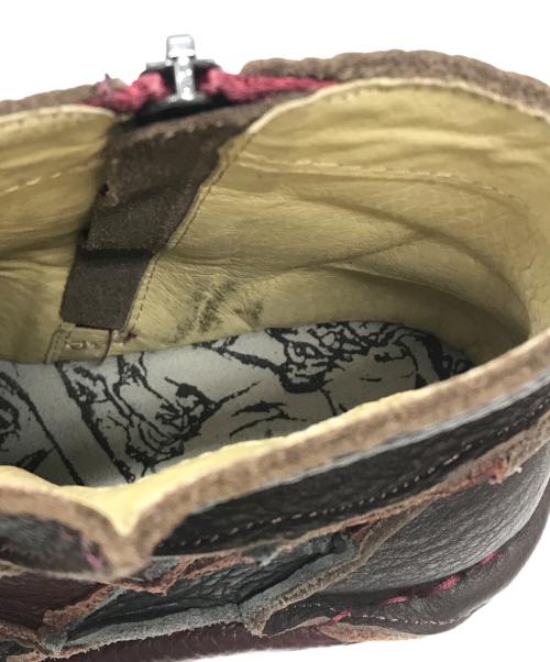 estacion（エスタシオ）estacion (エスタシオ) パッチワークブーツ ブラウン サイズ:Sの古着・服飾アイテム