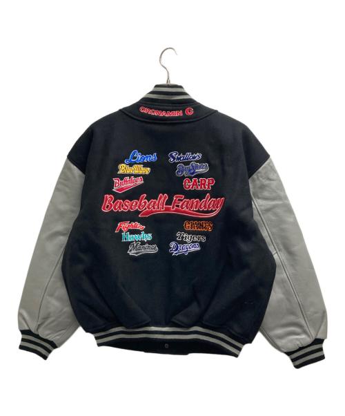 NPB（日本プロ野球）NPB (日本プロ野球) スタジアムジャケット ブラック×グレー サイズ:記載無しの古着・服飾アイテム