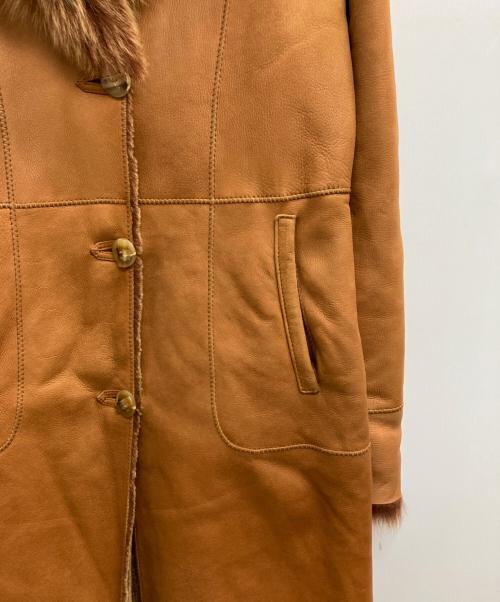 Pell Xaries（ペールカリス）Pell Xaries (ペールカリス) リバーシブルレザーコート ブラウン サイズ:42の古着・服飾アイテム