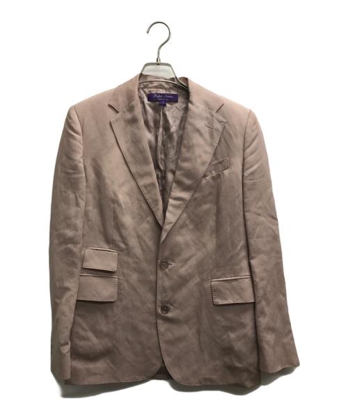 RALPH LAUREN Purple Label（ラルフ ローレン パープル レーベル）RALPH LAUREN Purple Label (ラルフ ローレン パープル レーベル) リネン混テーラードジャケット ピンク サイズ:2の古着・服飾アイテム