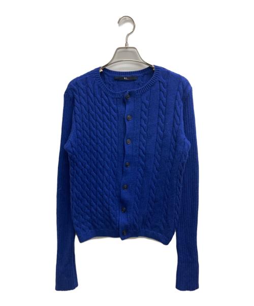 45R（フォーティファイブ・アール）45R (フォーティファイブ・アール) 丸首カーディガン ブルー サイズ:2の古着・服飾アイテム