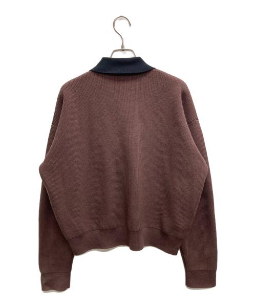 FRED PERRY（フレッドペリー）FRED PERRY (フレッドペリー) KNITTED SHIRT ブラウン サイズ:USA6の古着・服飾アイテム