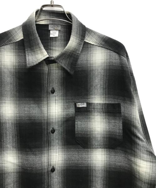 CalTop（キャルトップ）CalTop (キャルトップ) オンブレチェックシャツ ブラック サイズ:XLの古着・服飾アイテム