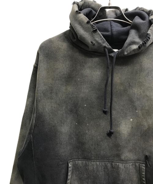 BOWWOW（バウワウ）BOWWOW (バウワウ) HARD AGING HOODIE ブラック サイズ:Lの古着・服飾アイテム