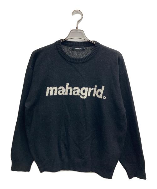mahagrid（マハグリッド）MAHAGRID (マハグリッド) クルーネックニット ブラック サイズ:Sの古着・服飾アイテム