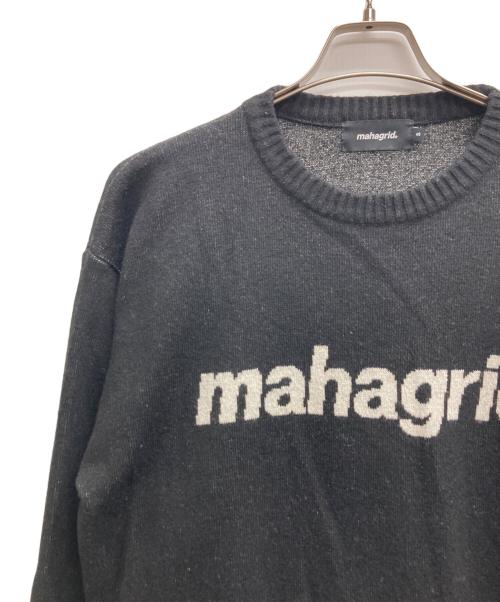 mahagrid（マハグリッド）MAHAGRID (マハグリッド) クルーネックニット ブラック サイズ:Sの古着・服飾アイテム