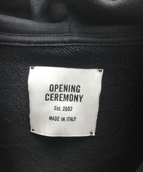 OPENING CEREMONY（オープニングセレモニー）OPENING CEREMONY (オープニングセレモニー) ワープ ロゴ プリント パーカー ブラック サイズ:Sの古着・服飾アイテム