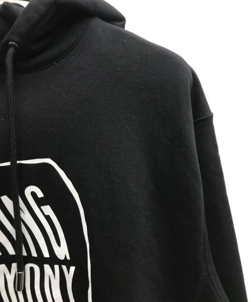 OPENING CEREMONY（オープニングセレモニー）OPENING CEREMONY (オープニングセレモニー) ワープ ロゴ プリント パーカー ブラック サイズ:Sの古着・服飾アイテム
