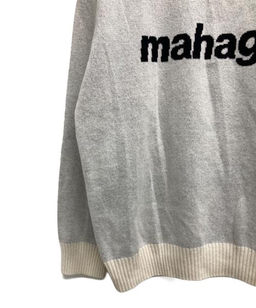 mahagrid（マハグリッド）MAHAGRID (マハグリッド) クルーネックニット ホワイト サイズ:Sの古着・服飾アイテム