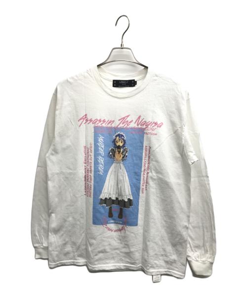 LONELY/論理（ロンリー）LONELY/論理 (ロンリー) ASSASSIN THE NAGISA L/S/ロンT(アサシンザナギサ L/S ロンT) ホワイト サイズ:Lの古着・服飾アイテム