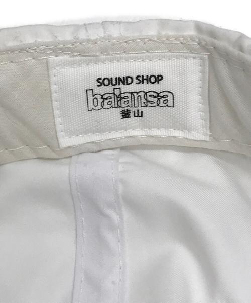 SOUND SHOP balansa（サウウドショップバランサ）SOUND SHOP balansa (サウウドショップバランサ) キャップ ホワイトの古着・服飾アイテム