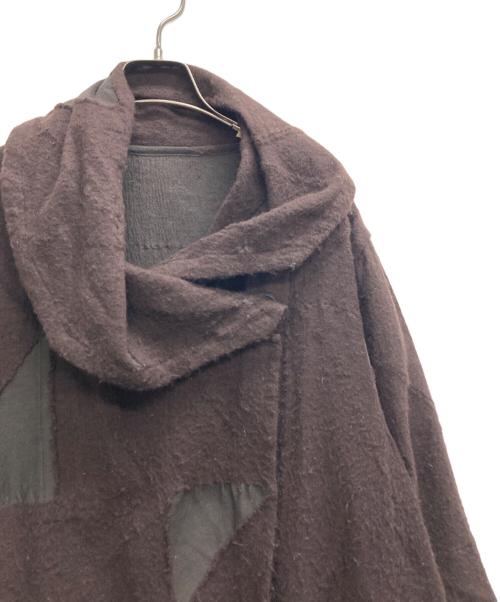 慈雨（ジウ）慈雨 (ジウ) ウールコート ブラウン サイズ:40の古着・服飾アイテム