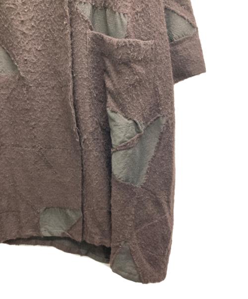 慈雨（ジウ）慈雨 (ジウ) ウールコート ブラウン サイズ:40の古着・服飾アイテム