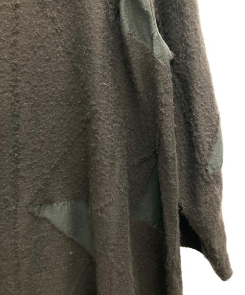 慈雨（ジウ）慈雨 (ジウ) ウールコート ブラウン サイズ:40の古着・服飾アイテム