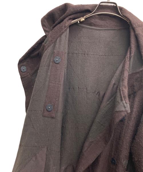 慈雨（ジウ）慈雨 (ジウ) ウールコート ブラウン サイズ:40の古着・服飾アイテム