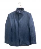 green label relaxingグリーンレーベルリラクシング）の古着「ダブルビーバー スタンド ハーフコート」｜ネイビー