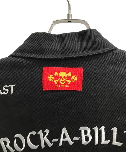 CREAM SODA（クリームソーダ）CREAM SODA (クリームソーダ) スカル刺繍ジャケット ブラック サイズ:Mの古着・服飾アイテム