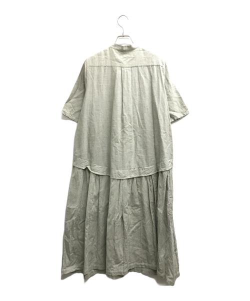 MOTHERHOUSE（マザーハウス）MOTHERHOUSE (マザーハウス) ネップコットンワンピース ライトグリーン サイズ:Mの古着・服飾アイテム