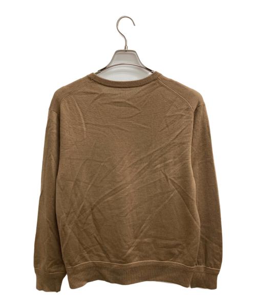 1piu1uguale3（ウノピュウノウグァーレトレ）1piu1uguale3 (ウノピュウノウグァーレトレ) CREW KNIT ブラウン サイズ:Vの古着・服飾アイテム