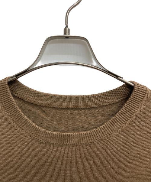 1piu1uguale3（ウノピュウノウグァーレトレ）1piu1uguale3 (ウノピュウノウグァーレトレ) CREW KNIT ブラウン サイズ:Vの古着・服飾アイテム