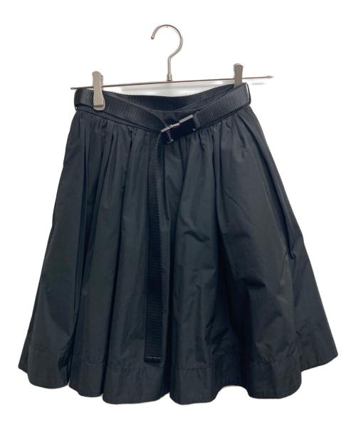 Snidel（スナイデル）Snidel (スナイデル) ミディベルティッドボリュームスカート ブラックの古着・服飾アイテム