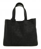 ESTIVANTエスティバン）の古着「モノグラム柄 トートバッグ S ウルトラスエード」｜ブラック