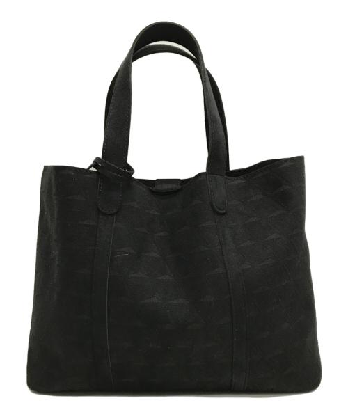 ESTIVANT（エスティバン）ESTIVANT (エスティバン) モノグラム柄 トートバッグ S ウルトラスエード ブラックの古着・服飾アイテム