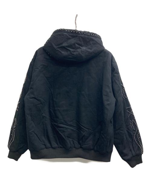 X-LARGE（エクストララージ）X-LARGE (エクストララージ) STUDDED フーディー ワークジャケット ブラック サイズ:Lの古着・服飾アイテム