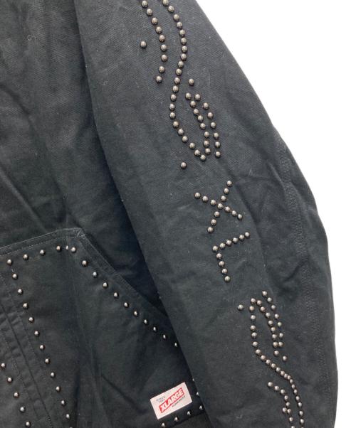 X-LARGE（エクストララージ）X-LARGE (エクストララージ) STUDDED フーディー ワークジャケット ブラック サイズ:Lの古着・服飾アイテム
