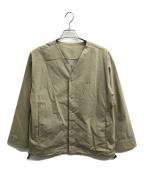 Snow peak×BEAUTY&YOUTHスノーピーク×ビューティーアンドユース）の古着「ノーカラージャケット」｜ベージュ