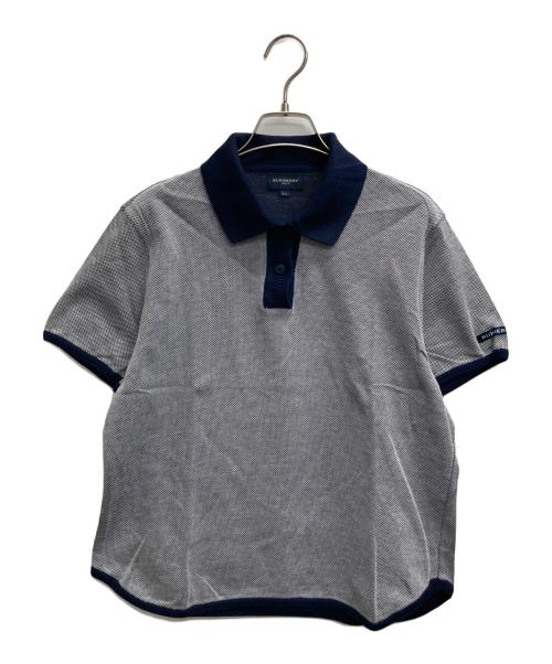 BURBERRY GOLF（バーバリーゴルフ）BURBERRY GOLF (バーバリーゴルフ) 鹿の子ポロシャツ ネイビー サイズ:LLの古着・服飾アイテム
