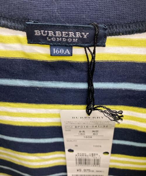 BURBERRY GOLF（バーバリーゴルフ）BURBERRY GOLF (バーバリーゴルフ) シャドーホースボーダーTシャツ ネイビー×イエロー サイズ:160 未使用品の古着・服飾アイテム
